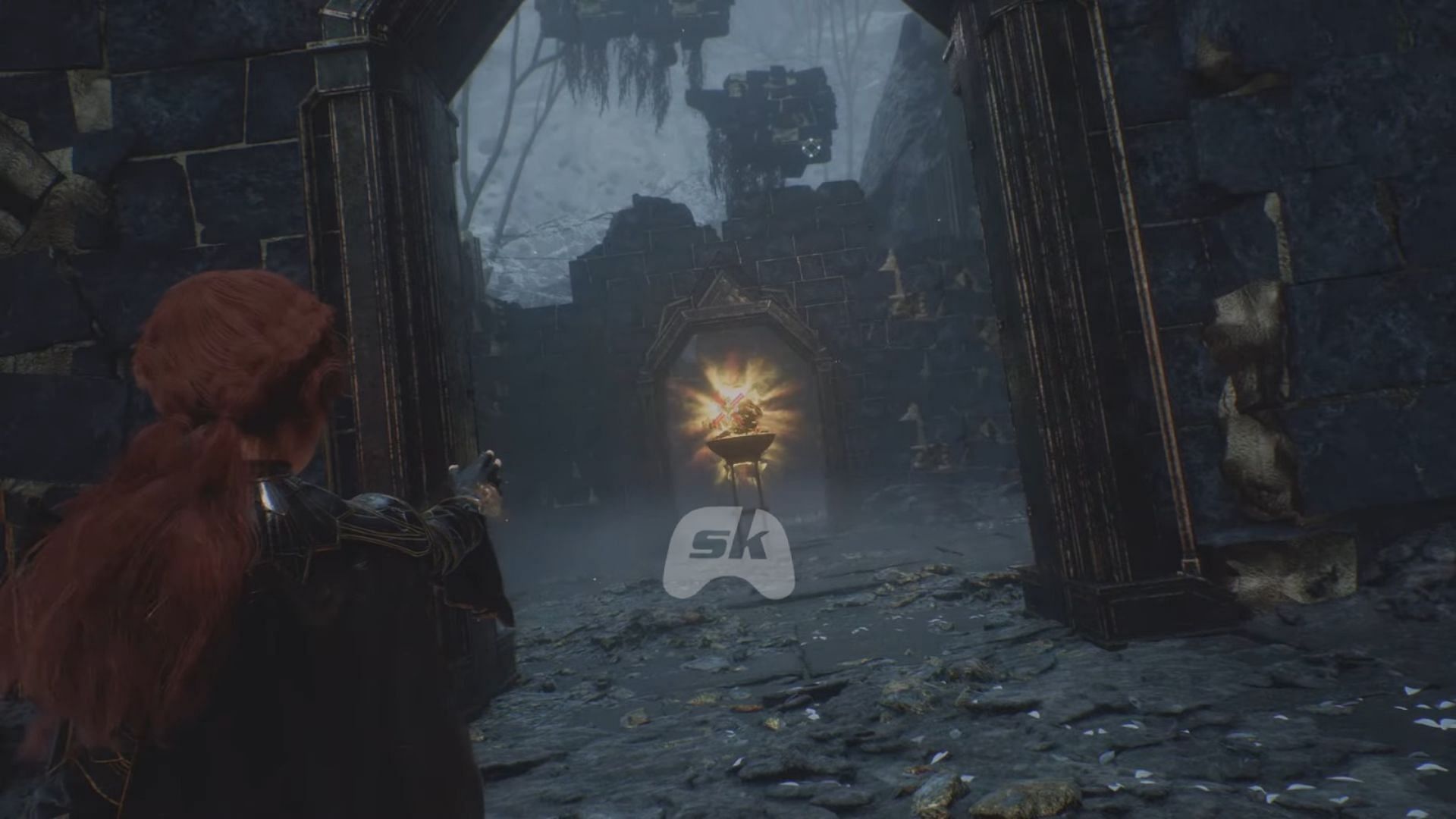 The orb puzzle changes the doors in the maze. Shoot from specific angles to trigger the right ones (Image via Kepler Interactive)